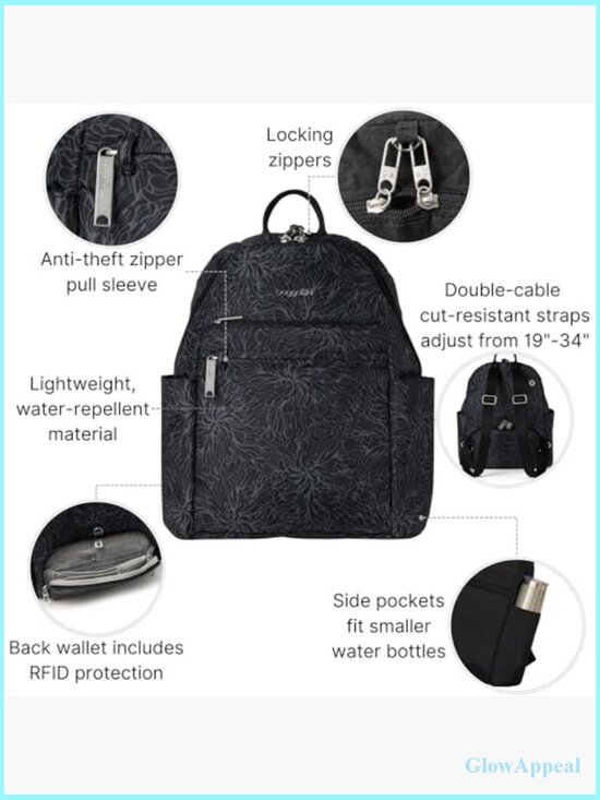 Anti-theft Travel Backpack with RFID-blocking sling backpack daypack main image 5